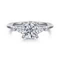 Kallie - 14K White-Rose Gold Round Diamond Engagement Ring