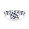 Kallie - 14K White-Rose Gold Round Diamond Engagement Ring
