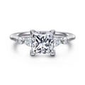 Kallie - 14K White-Rose Gold Princess Cut Diamond Engagement Ring