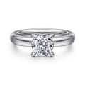 Neema - 14K White Gold Cushion Cut Diamond Engagement Ring