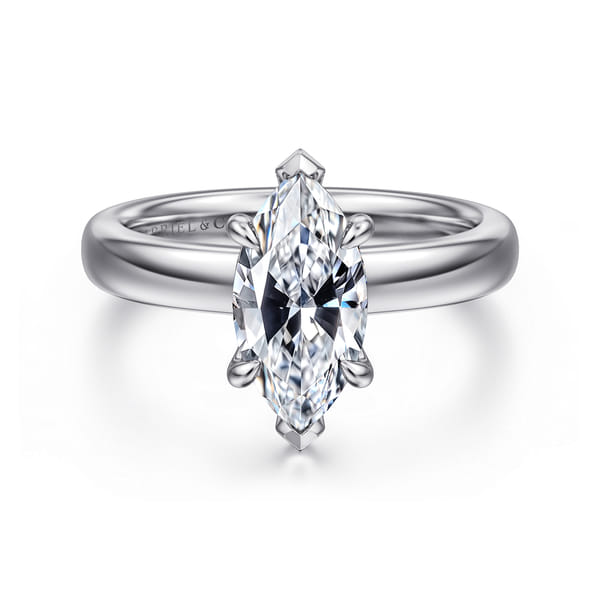 Platinum Marquise Shape Diamond Engagement Ring