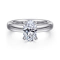 Neema - Platinum Oval Diamond Engagement Ring
