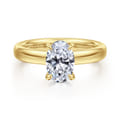 Neema - 14K Yellow Gold Oval Diamond Engagement Ring