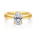 Neema - 18K Yellow Gold Oval Diamond Engagement Ring