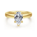 Neema - 14K Yellow Gold Pear Shape Diamond Engagement Ring