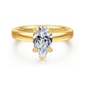 Neema - 18K Yellow Gold Pear Shape Diamond Engagement Ring
