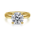 Neema - 14K Yellow Gold Round Diamond Engagement Ring