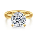 Neema - 14K White Gold Round Diamond Engagement Ring