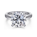 Neema - 14K White Gold Round Diamond Engagement Ring