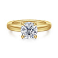 Neema - 14K Yellow Gold Round Diamond Engagement Ring