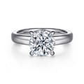 Neema - 14K White Gold Round Diamond Engagement Ring