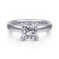 Neema - 14K White Gold Princess Cut Diamond Engagement Ring