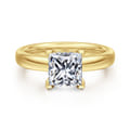 Neema - 14K Yellow Gold Princess Cut Diamond Engagement Ring