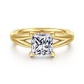 Sanah - 14K Yellow Gold Split Shank Princess Cut Diamond Engagement Ring
