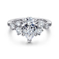 Alexa - 14K White Gold Pear Shape Diamond Engagement Ring