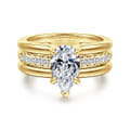 Reeba - 14K Yellow Gold Pear Shape Diamond Engagement Ring