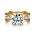 Reeba - 14K Yellow Gold Round Diamond Engagement Ring