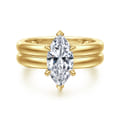 Robin - 14K Yellow Gold Marquise Shape Diamond Engagement Ring