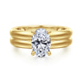 Robin - 14K Yellow Gold Oval Diamond Engagement Ring