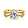 Robin - 14K Yellow Gold Round Diamond Engagement Ring