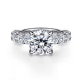 Clove - 14K White Gold Round Diamond Engagement Ring