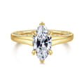 Rosey - 14K Yellow Gold Marquise Shape Diamond Engagement Ring