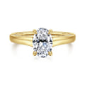 Rosey - 14K Yellow Gold Oval Diamond Engagement Ring
