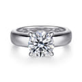 Reeve - 14K White Gold Round Diamond Engagement Ring