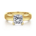 Reeve - 14K Yellow Gold Princess Cut Diamond Engagement Ring