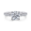 Amabel - 14K White Gold Round Diamond Engagement Ring