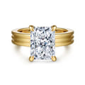 Sela - 14K Yellow Gold Radiant Cut Diamond Engagement Ring