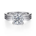 Sela - 14K White Gold Round Diamond Engagement Ring