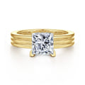 Sela - 14K Yellow Gold Princess Cut Diamond Engagement Ring