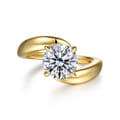 Bettie - 14K Yellow Gold Bypass Round Diamond Engagement Ring