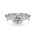 Nella - 14K White Gold Five Stone Round Diamond Engagement Ring