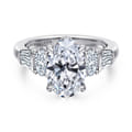 Leane - 14K White Gold Oval Diamond Engagement Ring