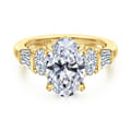 Leane - 14K Yellow Gold Oval Diamond Engagement Ring