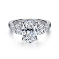 Leane - 14K White Gold Oval Diamond Engagement Ring