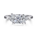 Caye - 14K White Gold Cushion Cut Diamond Engagement Ring