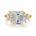 Caye - 14K Yellow Gold Emerald Cut Diamond Engagement Ring