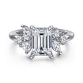 Caye - 14K White Gold Emerald Cut Diamond Engagement Ring