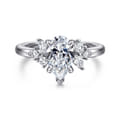 Caye - 14K White Gold Pear Shape Diamond Engagement Ring