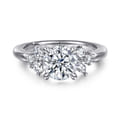 Caye - 14K White Gold Round Diamond Engagement Ring