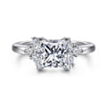 Caye - 14K White Gold Princess Cut Diamond Engagement Ring