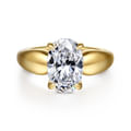 Raven - 14K Yellow Gold Oval Diamond Engagement Ring