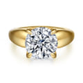 Raven - 14K Yellow Gold Round Diamond Engagement Ring