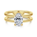Oksana - 14K Yellow Gold Oval Diamond Engagement Ring
