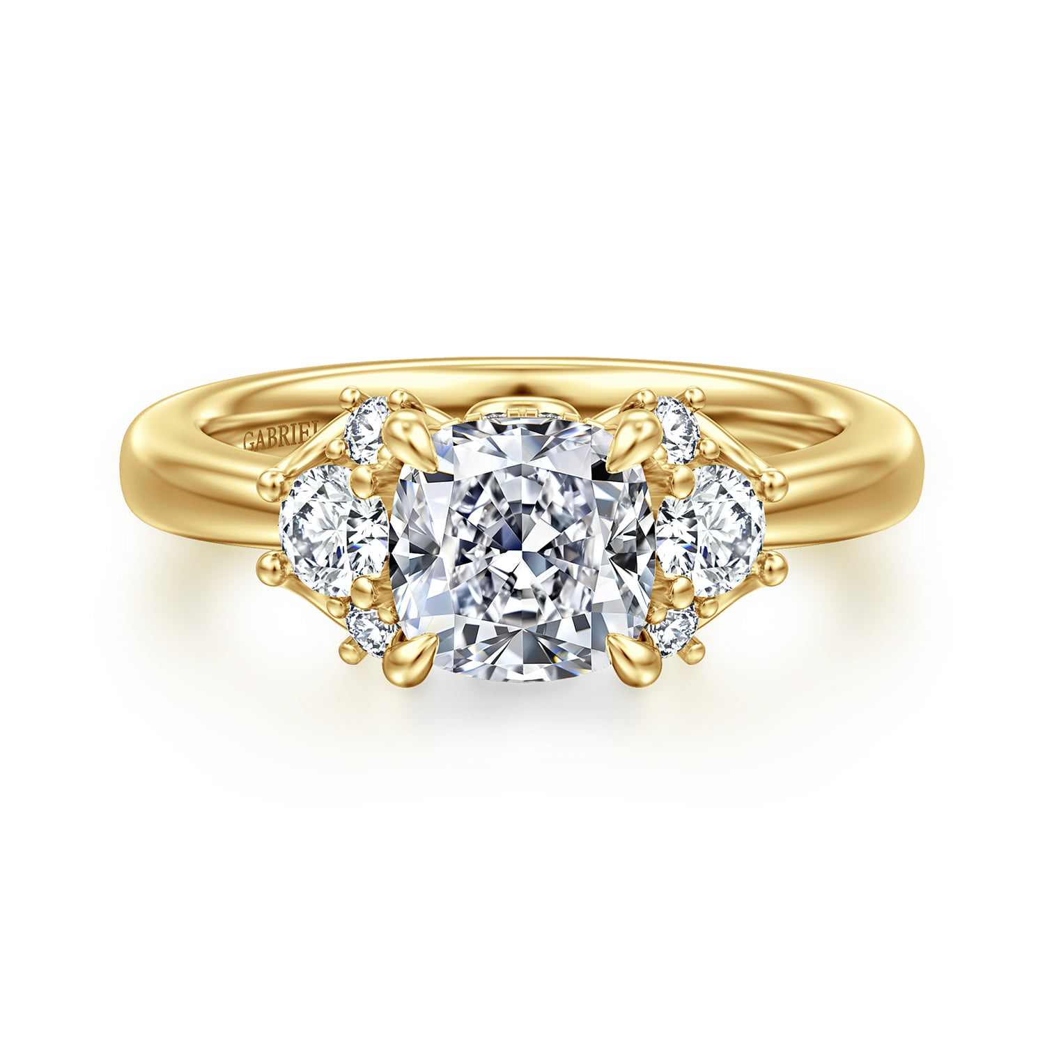 Lotus Diamond Engagement Ring