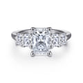 Emilie - 14K White Gold Five Stone Radiant Cut Diamond Engagement Ring