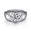 Caya - 14K White Gold Round Diamond Engagement Ring